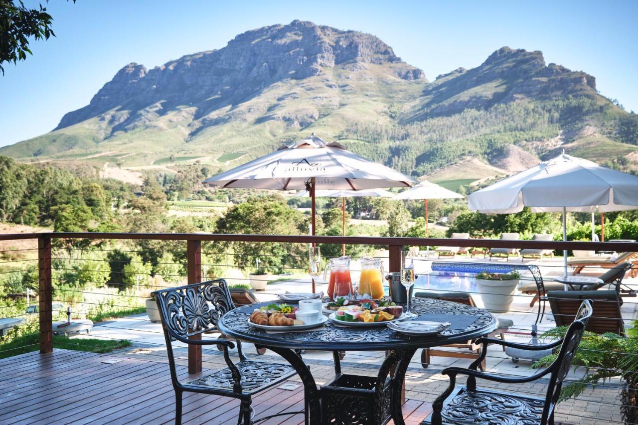 Alluvia Boutique Winery & Luxury Accommodation Stellenbosch Exteriör bild View of the Kleinrivierveld