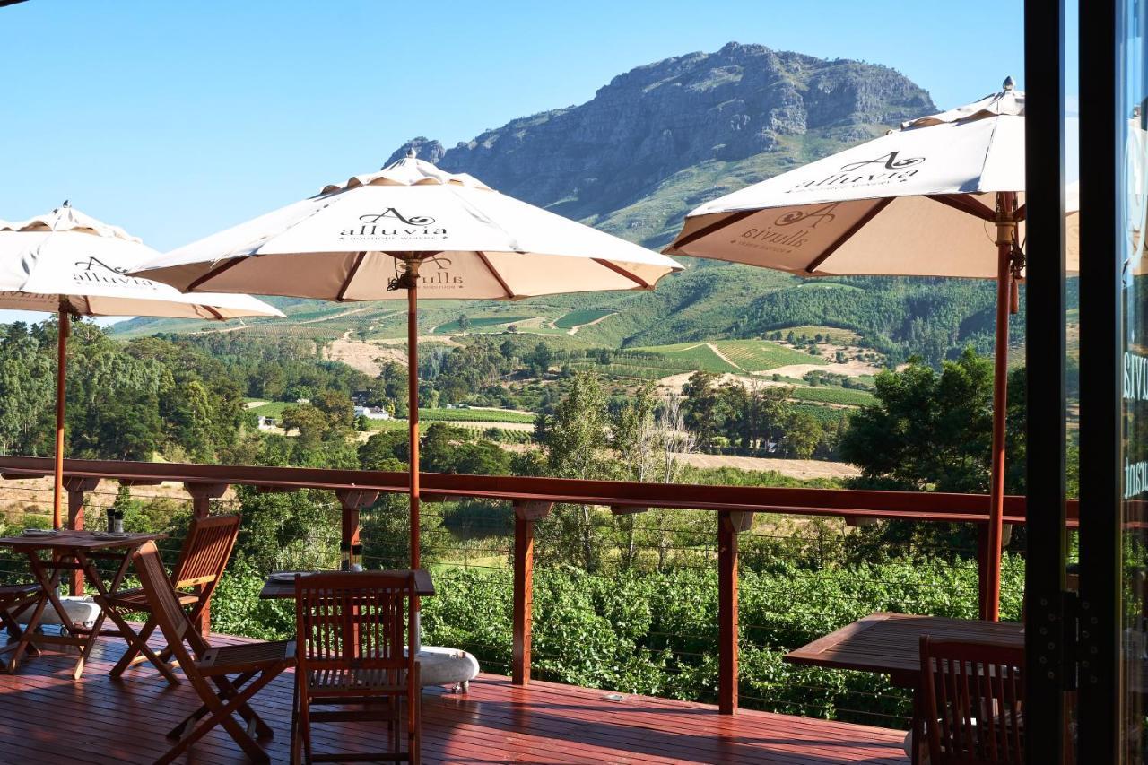 Alluvia Boutique Winery & Luxury Accommodation Stellenbosch Exteriör bild View of the Kleinrivierveld