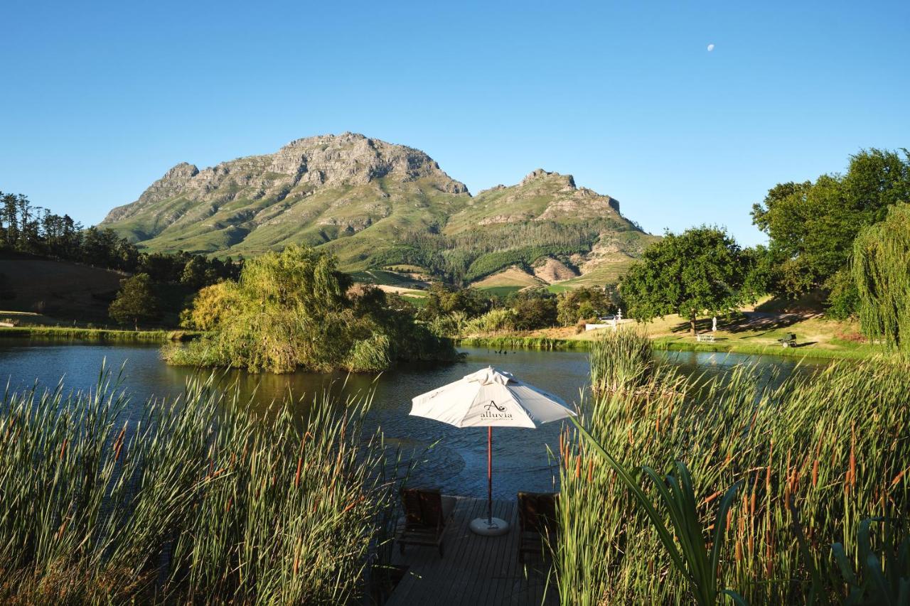 Alluvia Boutique Winery & Luxury Accommodation Stellenbosch Exteriör bild View of the Kleinrivierveld